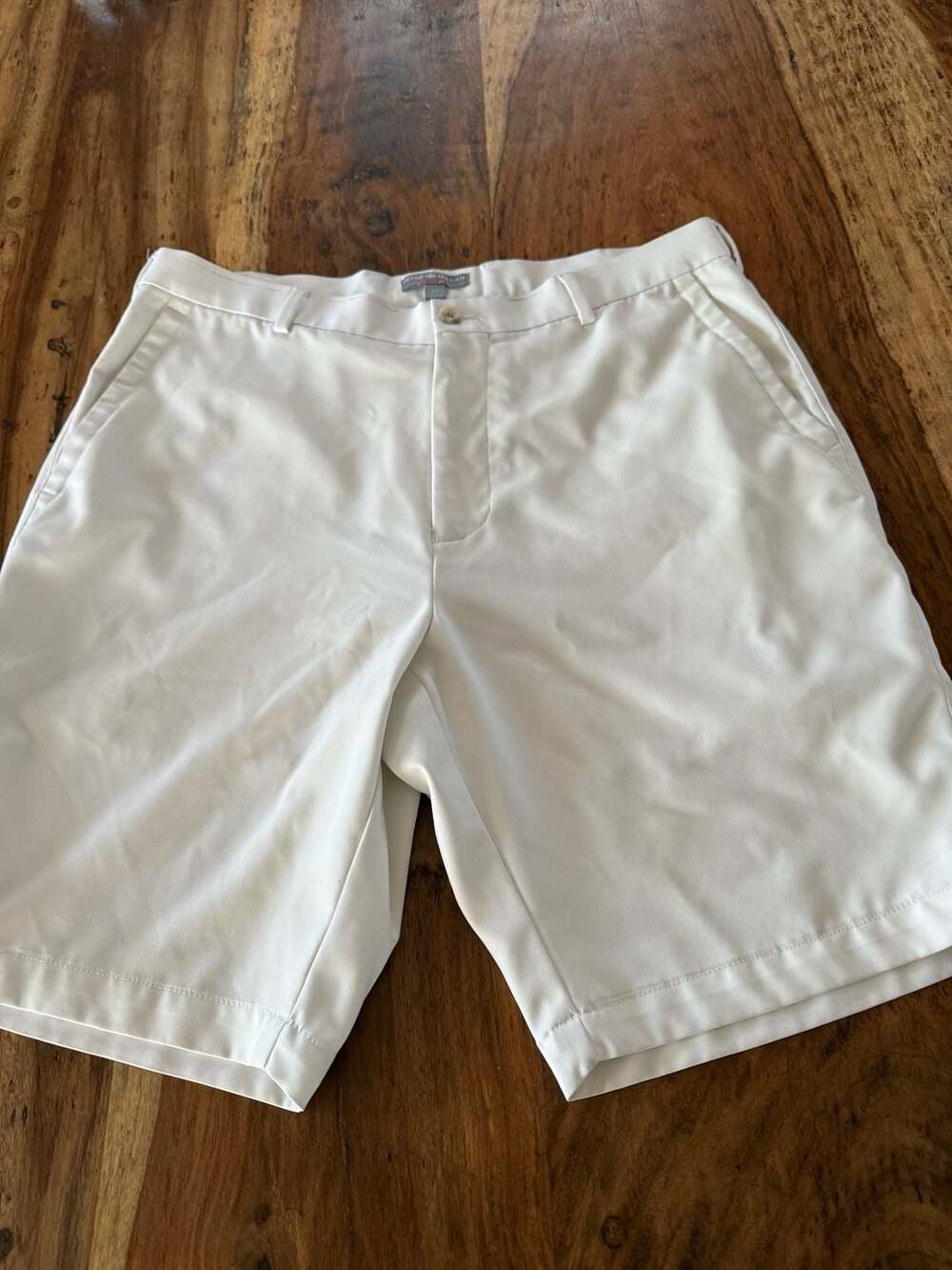 Peter Millar Crown Sport Men's Performance Wicking Golf Shorts White Size 33